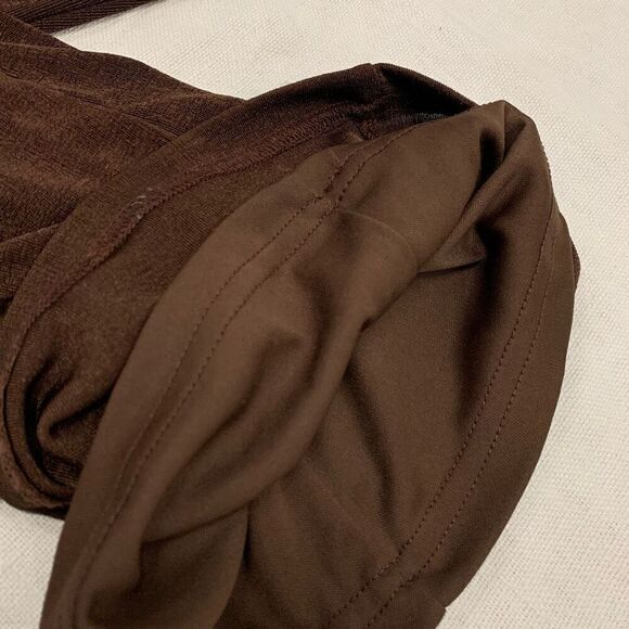 Princess Polly Sz 2 XS high waist brown lined knit flare pants 70s retro boho y2 - Picture 5 of 5